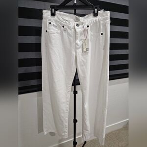 NWT BDG Urban Outfitters White Cotton Wide Leg Slouchy Jeans Size 30 & 31 Women
